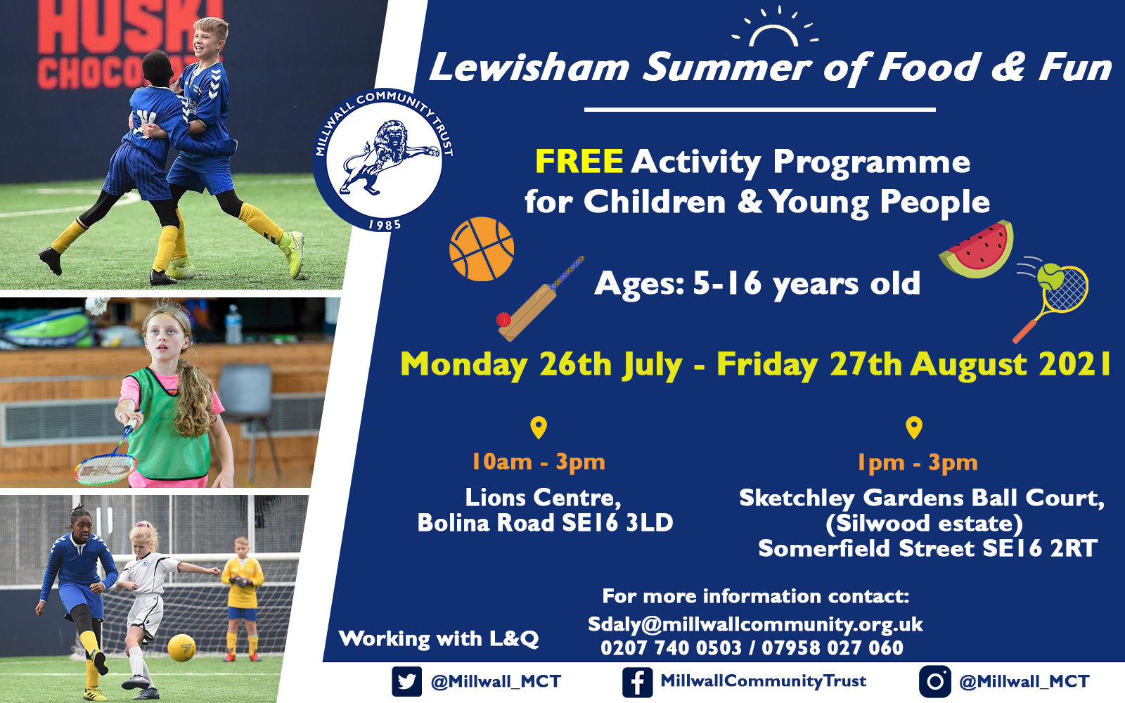 Millwall Community Trust - FREE Summer Camps