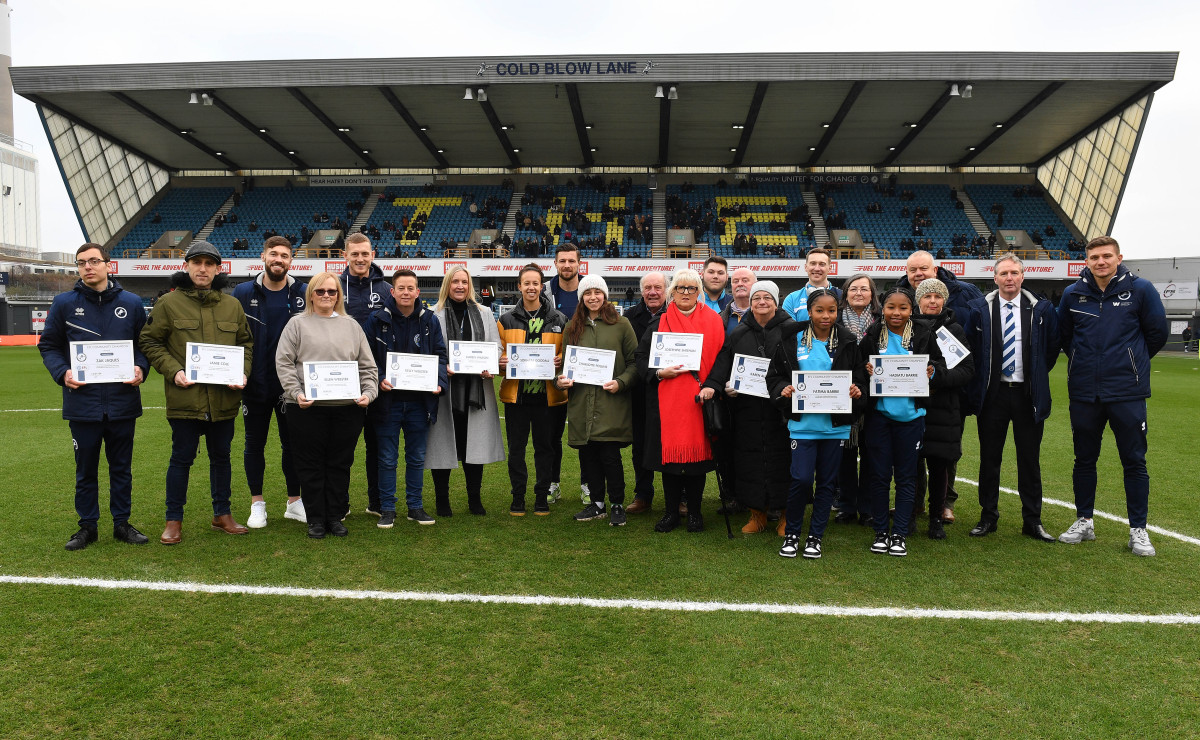 Millwall Community Trust celebrated local community heroes at The Den on Saturday afternoon as part of the EFL’s first-ever Community Weekend