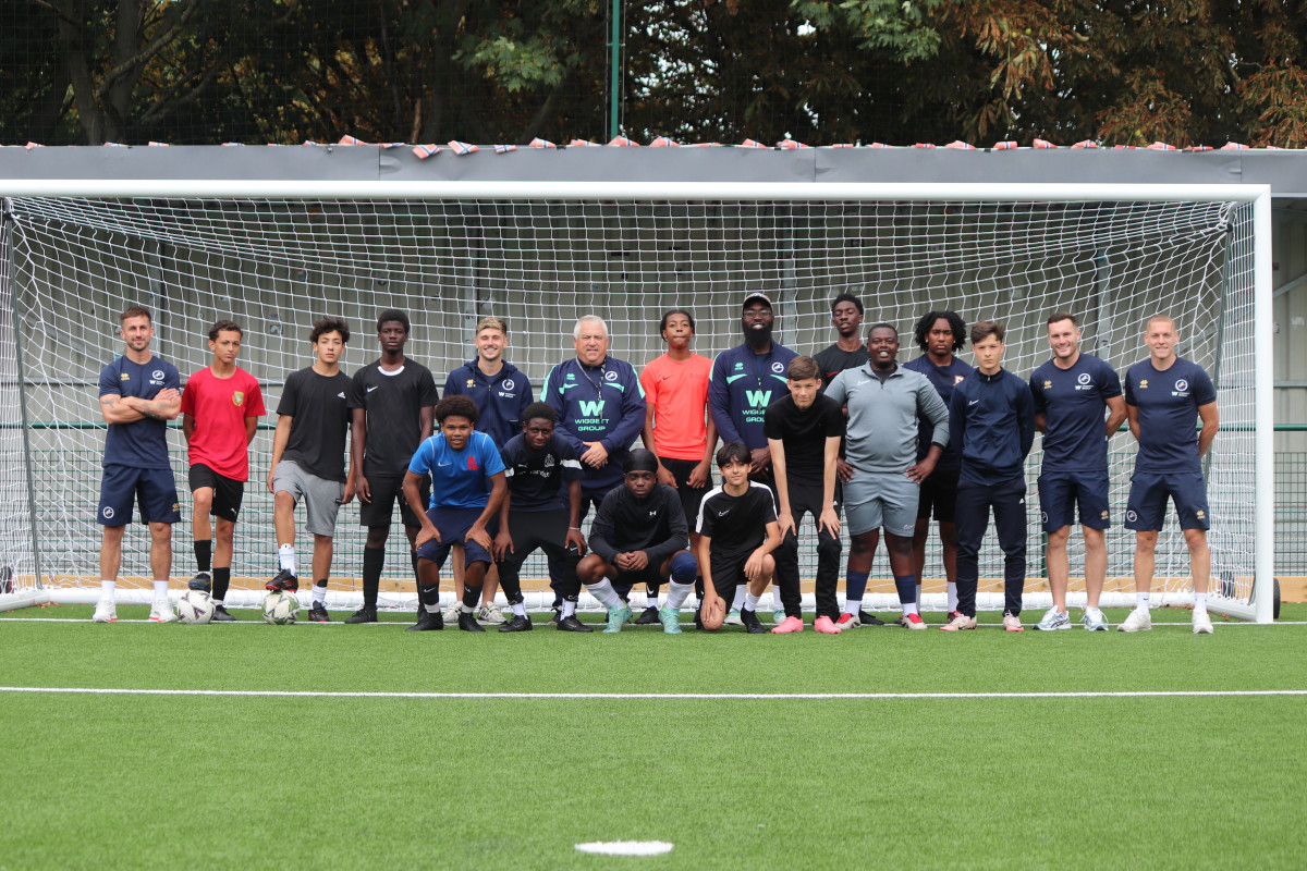 Quartet of Millwall FC First-Team players attended the Teens Holiday, Activity and Food (HAF) Camps at St Paul’s Sports Ground, Rotherhithe
